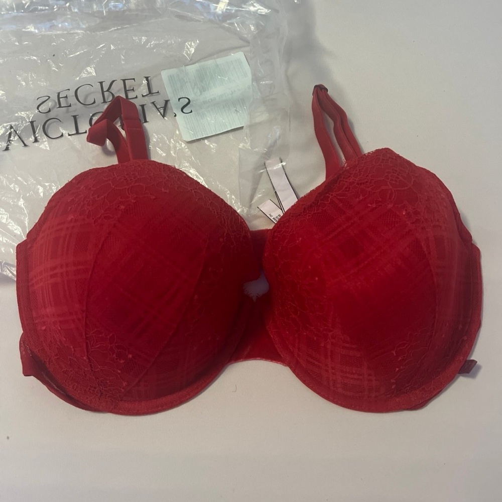 New 38dd red sexy lace bra